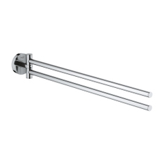 Immagine di Grohe ESSENTIALS porta salviette a due barre, orientabili, finitura cromo 40371001