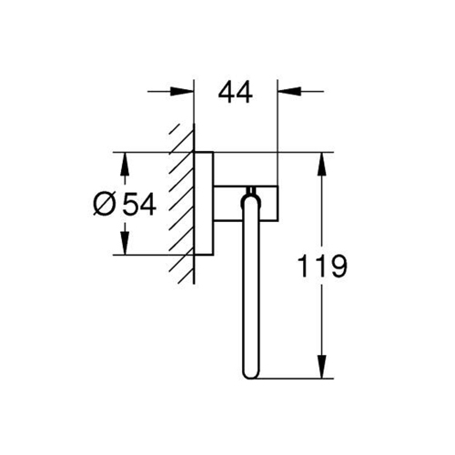 Immagine di Grohe ESSENTIALS porta rotolo, finitura cromo 40689001