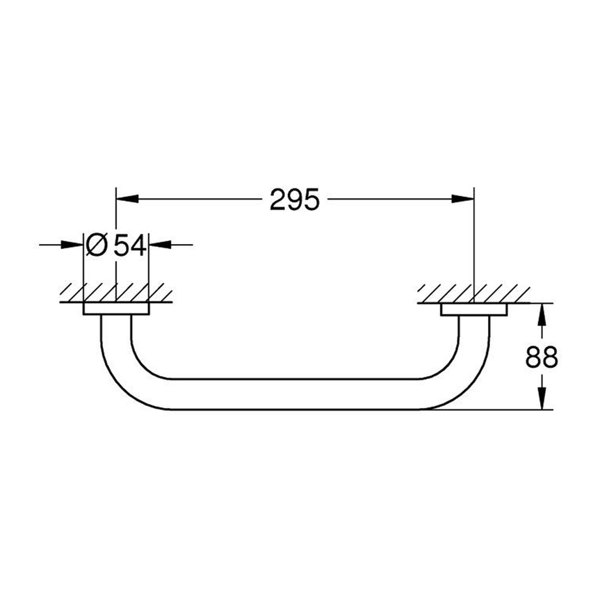 Immagine di Grohe ESSENTIALS maniglione vasca L.30 cm, finitura cromo 40421001