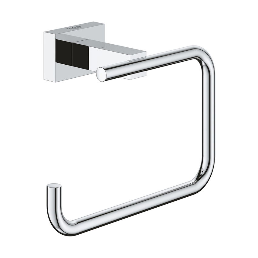 Immagine di Grohe ESSENTIALS CUBE porta rotolo senza coperchio, finitura cromo 40507001