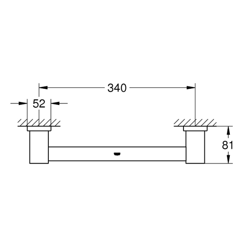 Immagine di Grohe ESSENTIALS CUBE maniglione vasca, finitura cromo 40514001