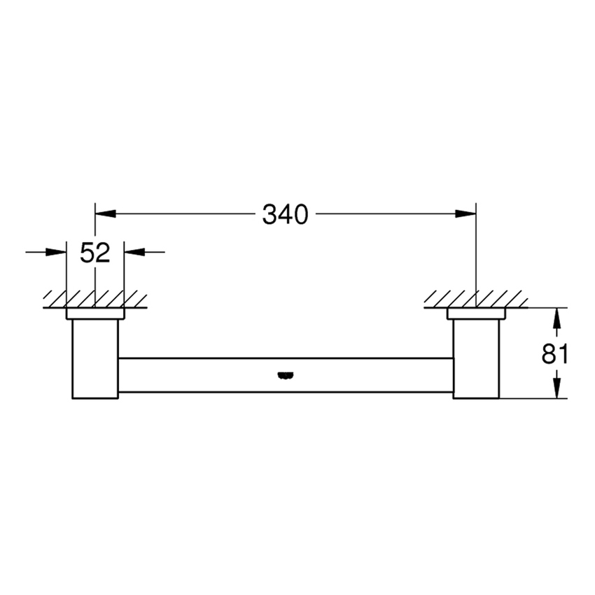 Immagine di Grohe ESSENTIALS CUBE maniglione vasca, finitura cromo 40514001