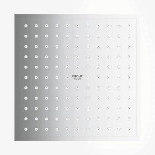 Immagine di Grohe EUPHORIA CUBE 150 soffione doccia quadrato, con portata limitata, finitura cromo 27705000