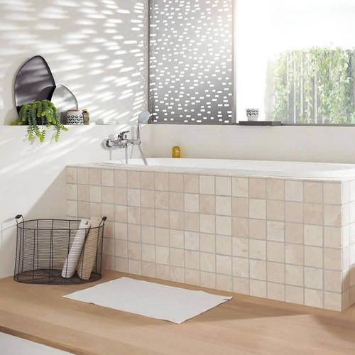 Immagine di Grohe EUROSTYLE miscelatore monocomando per vasca o doccia, a parete, con deviatore automatico, limitatore di portata e di temperatura, finitura cromo 33591003