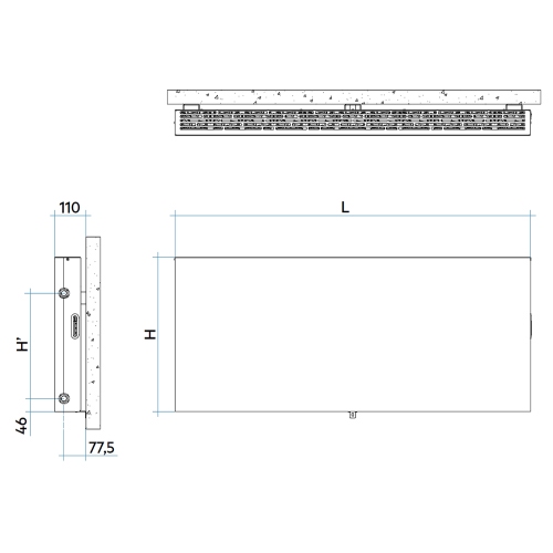 Immagine di Irsap RELAX AIR radiatore H.54,3 L.125 P.9,1 cm, colore bianco standard finitura lucido Cod.01 REAC125B01IR01NN