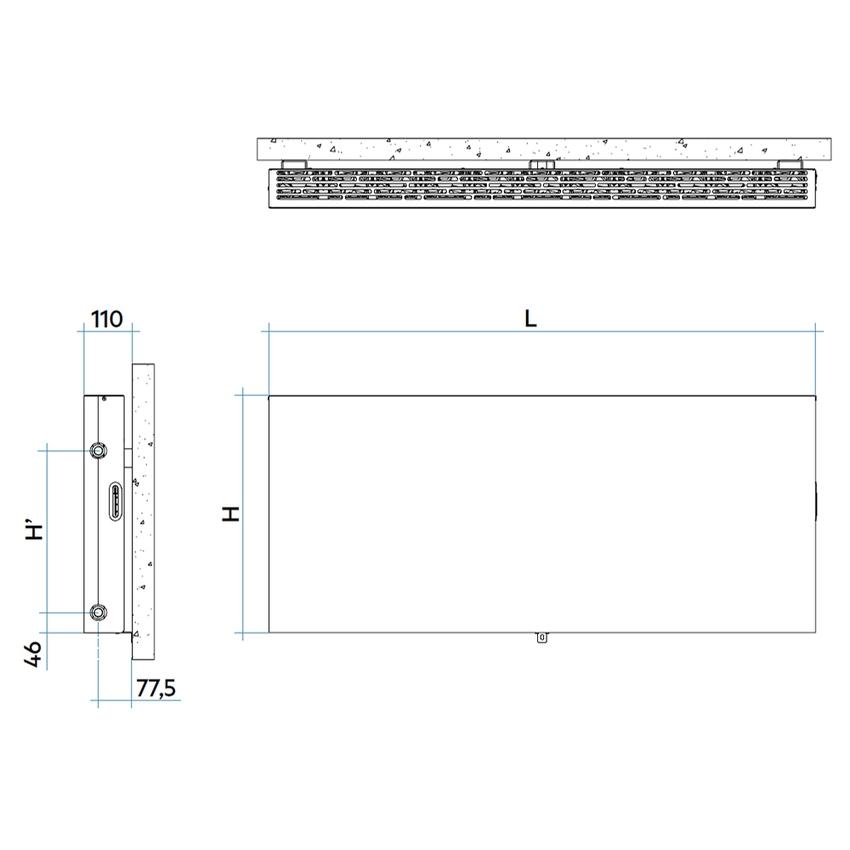 Immagine di Irsap RELAX AIR radiatore H.54,3 L.125 P.9,1 cm, colore bianco standard finitura lucido Cod.01 REAC125B01IR01NN