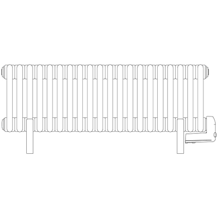 Immagine di Irsap TESI5 EH-300-20 radiatore elettrico, 20 elementi, H.39,9 L.92,4 P.17,7 cm, colore bianco standard finitura lucido Cod.01 RT503002001IRHRN