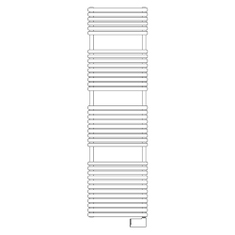 Immagine di Irsap ELLIPSIS_30 B ELETTRICO scaldasalviette 36 tubi, 4 intervallo, H.180 L.51 P.4,4 cm, con modulo bluetooth integrato, colore bianco standard finitura lucido Cod.01 HTG051Y01IR01NNN