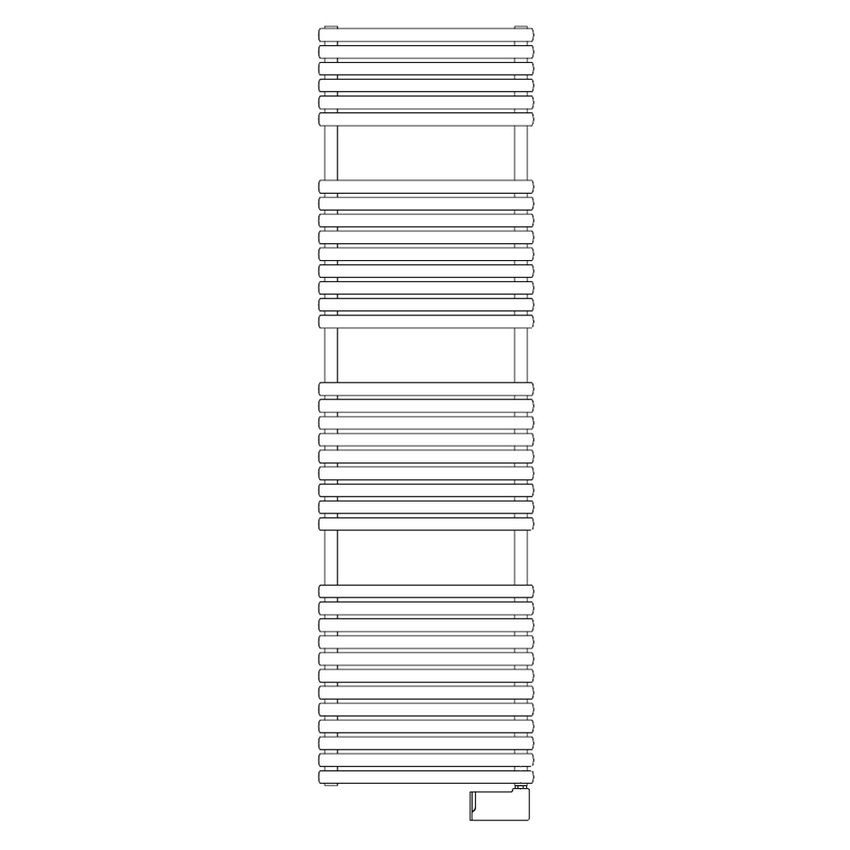 Immagine di Irsap ELLIPSIS_30 B ELETTRICO scaldasalviette 36 tubi, 4 intervallo, H.180 L.51 P.4,4 cm, con modulo bluetooth integrato, colore bianco standard finitura lucido Cod.01 HTG051Y01IR01NNN