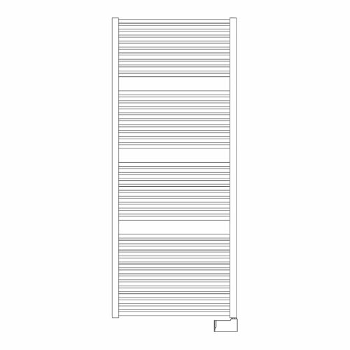 Immagine di Irsap NOVO CROMATO ELETTRICO scaldasalviette 44 tubi H.180,8 L.75 P.3 cm con modulo bluetooth integrato, finitura cromo Cod.50 NLG075Y50IR01NNN