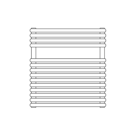 Immagine di Irsap RIGO scaldasalviette, 14 tubi, 1 intervallo, H.54,3 L.122 P.5 cm, colore bianco standard finitura lucido Cod.01 RIP122B01IR01NNN03