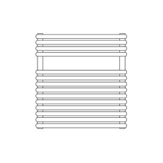 Immagine di Irsap RIGO scaldasalviette, 14 tubi, 1 intervallo, H.54,3 L.122 P.5 cm, colore nero finitura opaco Cod.K1 RIP122BK1IR01NNN02