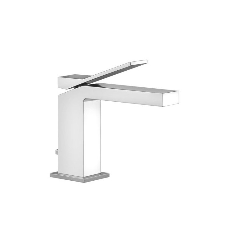 Immagine di Gessi RETTANGOLO K miscelatore lavabo H.15 cm, con scarico e flessibili di collegamento, finitura cromo 53001#031