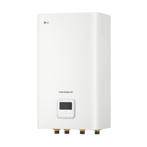 Immagine di LG THERMA V R290 sistema idronico monofase composto da pompa di calore 7 kW e unità interna HYDRO UNIT HM071HF.UB40+HN1616HC.NK0
