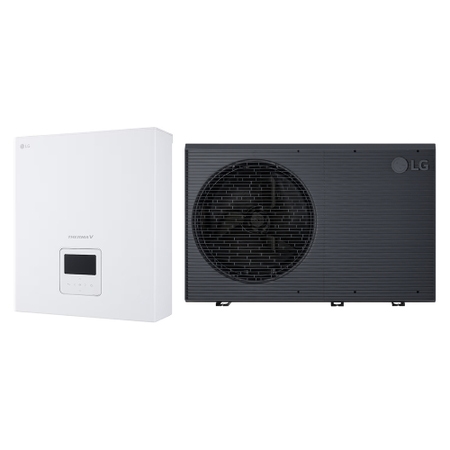 Immagine di LG THERMA V R290 sistema idronico composto da pompa di calore trifase 12 kW e unità interna CONTROL BOX HM123HF.UB60+PHCS0.ENCXLEU