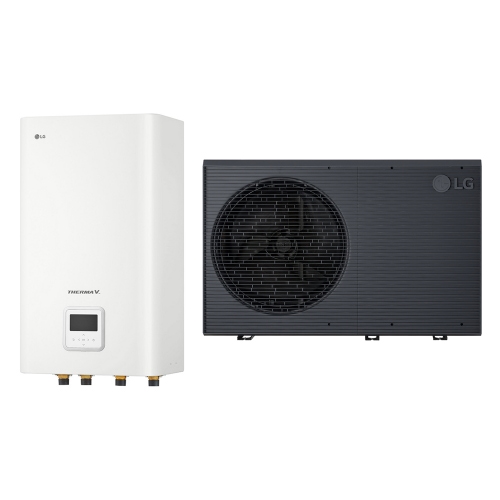 Immagine di LG THERMA V R290 sistema idronico monofase composto da pompa di calore 14 kW e unità interna HYDRO UNIT HM141HF.UB60+HN1616HC.NK0