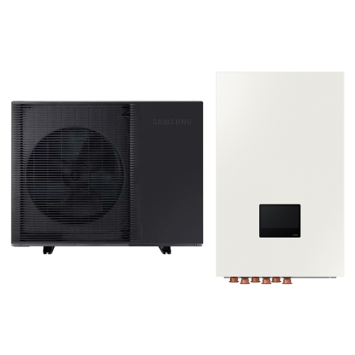 Immagine di Samsung EHS MONO HT QUIET R32 Sistema integrato composto da pompa di calore monofase 8 kW e modulo idronico HYDRO UNIT S2 2 zone per riscaldamento, raffrescamento e produzione ACS AE080BXYDEG/EU+AE160DNZMPK/EU