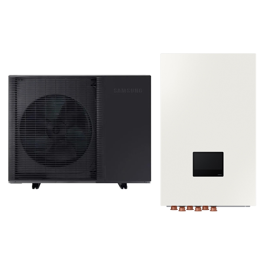 Immagine di Samsung EHS MONO HT QUIET R32 Sistema integrato composto da pompa di calore monofase 8 kW e modulo idronico HYDRO UNIT S2 1 zona per riscaldamento, raffrescamento e produzione ACS AE080BXYDEG/EU+AE160DNYMPK/EU