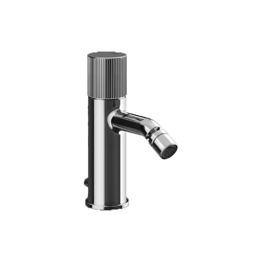 Immagine di Gessi HABITO RIGATO miscelatore bidet con scarico e flessibili di collegamento, finitura cromo 70507#031