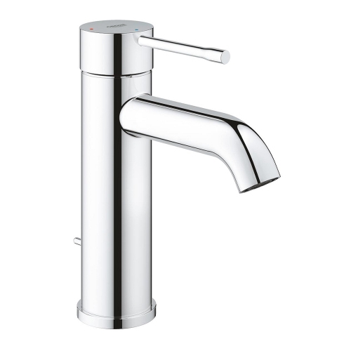 Immagine di Grohe ESSENCE miscelatore monocomando H.17 cm per lavabo, con scarico, finitura cromo 23591001