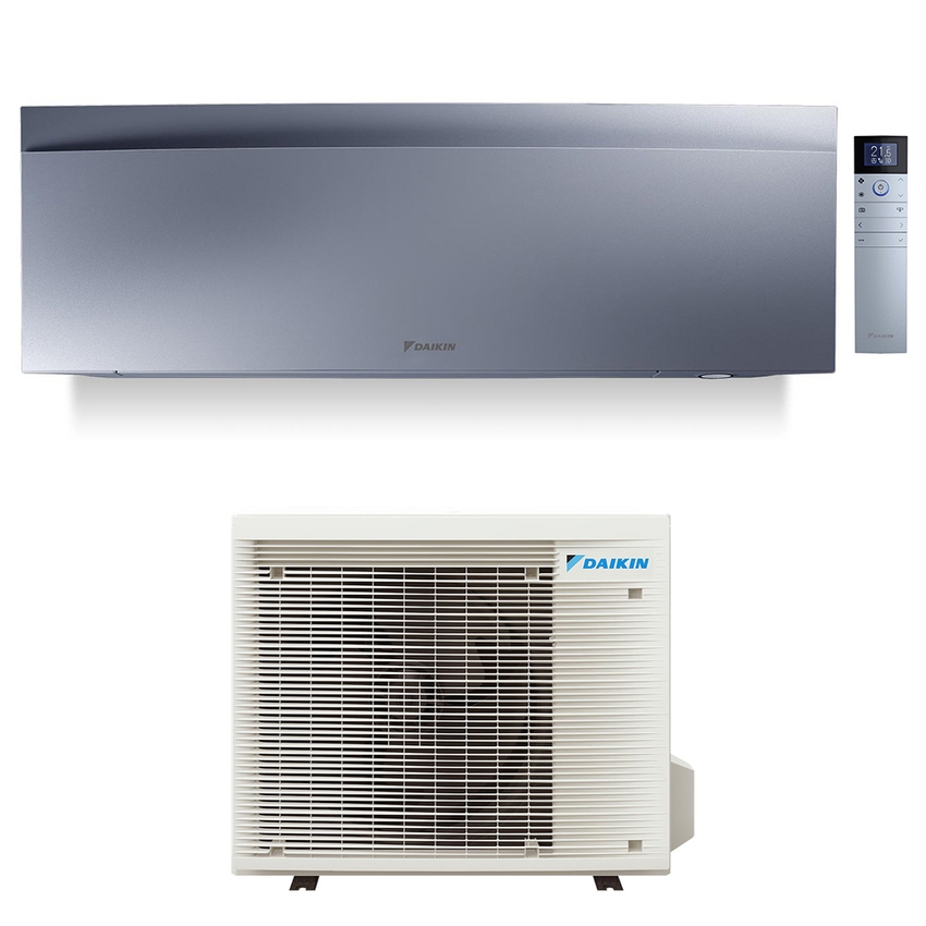 Immagine di Daikin EMURA R32 Climatizzatore a parete monosplit inverter Wi-Fi, silver | unità esterna 2 kW unità interna 7000 BTU SB.FTXJ20AS9/RXJA