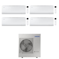 Immagine di Samsung CEBU S2 Climatizzatore a parete quadri split inverter Wi-Fi bianco | unità esterna R32 10 kW unità interne 7000+7000+7000+9000 BTU AJ100TXJ5KG/EU+AR50F[07|07|07|09]C1AHNEU