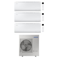 Immagine di Samsung CEBU S2 Climatizzatore a parete trial split inverter Wi-Fi bianco | unità esterna R32 10 kW unità interne 7000+18000+24000 BTU AJ100TXJ5KG/EU+AR50F[07|18|24]C1AHNEU