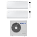 Immagine di Samsung CEBU S2 Climatizzatore a parete dual split inverter Wi-Fi bianco | unità esterna R32 8 kW unità interne 12000+24000 BTU AJ080TXJ4KG/EU+AR50F[12|24]C1AHNEU