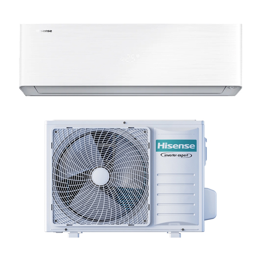 Immagine di Hisense ENERGY PRO X Climatizzatore a parete monosplit inverter Wi-Fi bianco | unità esterna 2.5 kW unità interna 9000 BTU QH25XV3AG+AS25XV04W