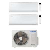 Immagine di Samsung CEBU S2 Climatizzatore a parete dual split inverter Wi-Fi bianco | unità esterna R32 4 kW unità interne 7000+7000 BTU AJ040TXJ2KG/EU+AR50F[07|07]C1AHNEU