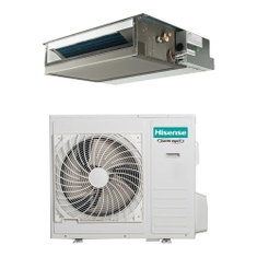 Immagine di Hisense CANALIZZABILE MSP AUD-M8 Climatizzatore canalizzabile media prevalenza monosplit inverter | unità esterna 10 kW unità interna 35000 BTU | comando remoto e cablato incluso AUD105UX4REH8+AUW105U4RW8