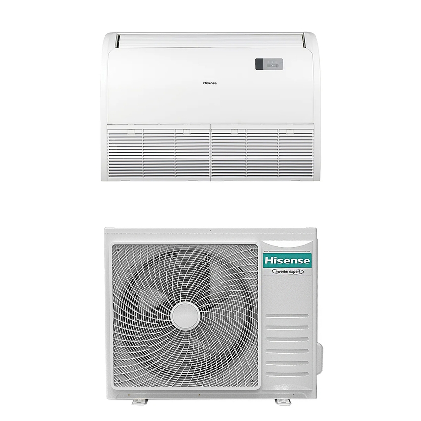 Immagine di Hisense PENSILE A SOFFITTO Climatizzatore a console mono/multisplit inverter Wi-Fi | unità esterna 7.1 kW unità interna 24000 BTU AVT71UR4RB8+AUW71U4RK8