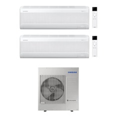 Immagine di Samsung WINDFREE AVANT S2 Climatizzatore a parete dual split inverter Wi-Fi bianco | unità esterna R32 10 kW unità interne 9000+12000 BTU AJ100TXJ5KG/EU+AR70F[09|12]C1AWNEU