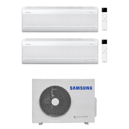 Immagine di Samsung WINDFREE AVANT S2 Climatizzatore a parete dual split inverter Wi-Fi bianco | unità esterna R32 5.2 kW unità interne 7000+7000 BTU AJ052TXJ3KG/EU+AR70F[07|07]C1AWNEU