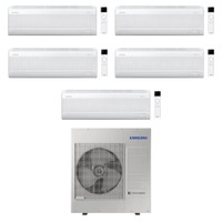 Immagine di Samsung WINDFREE AVANT S2 Climatizzatore a parete penta split inverter Wi-Fi bianco | unità esterna R32 10 kW unità interne 7000+9000+9000+9000+18000 BTU AJ100TXJ5KG/EU+AR70F[07|09|09|09|18]C1AWNEU