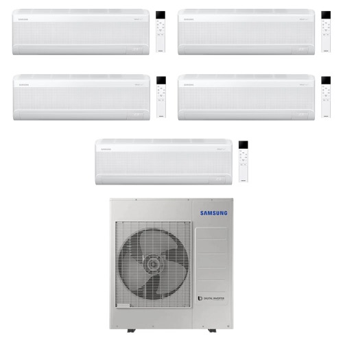 Immagine di Samsung WINDFREE AVANT S2 Climatizzatore a parete penta split inverter Wi-Fi bianco | unità esterna R32 10 kW unità interne 7000+7000+9000+12000+12000 BTU AJ100TXJ5KG/EU+AR70F[07|07|09|12|12]C1AWNEU