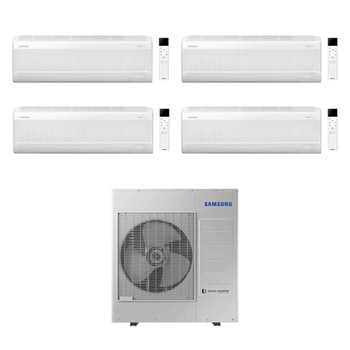 Immagine di Samsung WINDFREE AVANT S2 Climatizzatore a parete quadri split inverter Wi-Fi bianco | unità esterna R32 10 kW unità interne 7000+7000+7000+7000 BTU AJ100TXJ5KG/EU+AR70F[07|07|07|07]C1AWNEU
