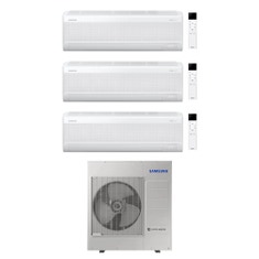 Immagine di Samsung WINDFREE AVANT S2 Climatizzatore a parete trial split inverter Wi-Fi bianco | unità esterna R32 10 kW unità interne 7000+9000+24000 BTU AJ100TXJ5KG/EU+AR70F[07|09|24]C1AWNEU