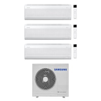 Immagine di Samsung WINDFREE AVANT S2 Climatizzatore a parete trial split inverter Wi-Fi bianco | unità esterna R32 6.8 kW unità interne 7000+7000+7000 BTU AJ068TXJ3KG/EU+AR70F[07|07|07]C1AWNEU