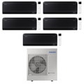 Immagine di Samsung WINDFREE BLACK Climatizzatore a parete penta split inverter Wi-Fi nero | unità esterna R32 10 kW unità interne 7000+9000+9000+9000+12000 BTU AJ100TXJ5KG/EU+AR70F[07|09|09|09|12]C1ABNEU