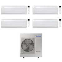 Immagine di Samsung WINDFREE ELITE S2 Climatizzatore a parete quadri split inverter Wi-Fi bianco | unità esterna R32 10 kW unità interne 7000+7000+7000+7000 BTU AJ100TXJ5KG/EU+AR70F[07|07|07|07]CAAWNEU