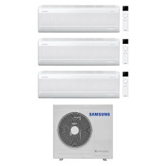 Immagine di Samsung WINDFREE ELITE S2 Climatizzatore a parete trial split inverter Wi-Fi bianco | unità esterna R32 8 kW unità interne 9000+9000+9000 BTU AJ080TXJ4KG/EU+AR70F[09|09|09]CAAWNEU