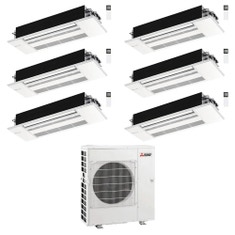Immagine di Mitsubishi MLZ-KP Cassetta a una via Climatizzatore a cassetta esa split inverter bianco | unità esterna R32 12 kW unità interne 7000+7000+7000+7000+7000+9000 BTU MXZ-6F120VF+MLZ-KY[20|20|20|20|20]VG+MLZ-KP[25]VG