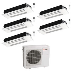 Immagine di Mitsubishi MLZ-KP Cassetta a una via Climatizzatore a cassetta penta split inverter | unità esterna R32 10.2 kW unità interne 9000+9000+9000+9000+9000 BTU MXZ-5F102VF2+MLZ-KP[25|25|25|25|25]VG