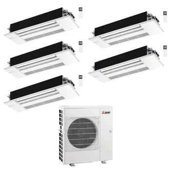 Immagine di Mitsubishi MLZ-KP Cassetta a una via Climatizzatore a cassetta penta split inverter | unità esterna R32 12 kW unità interne 9000+12000+12000+12000+18000 BTU MXZ-6F120VF+MLZ-KP[25|35|35|35|50]VG