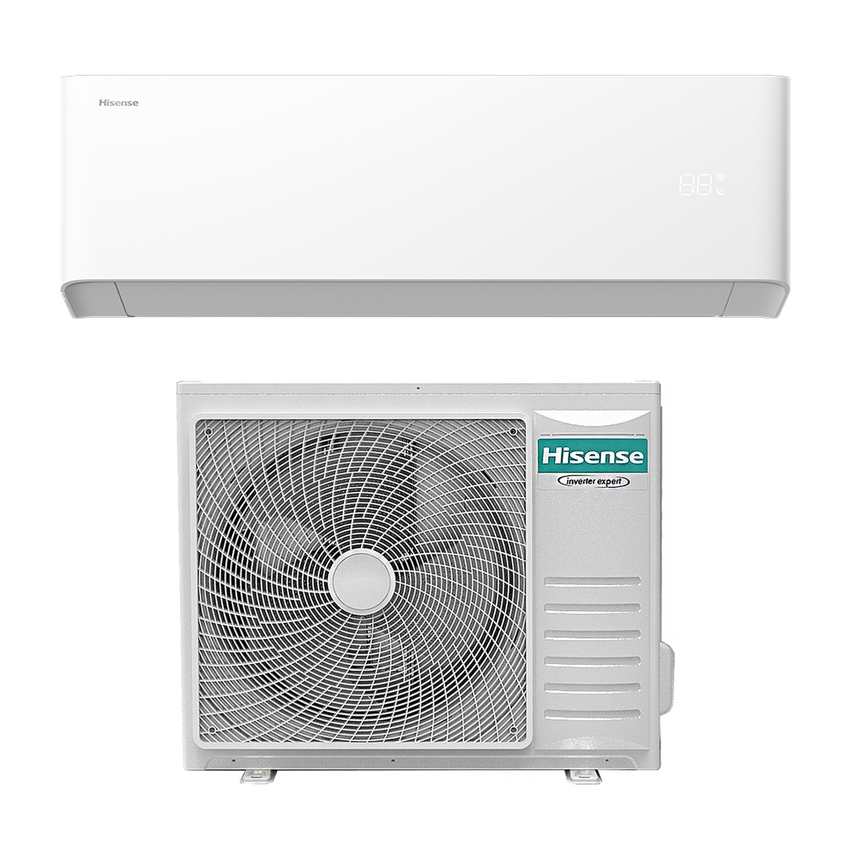 Immagine di Hisense UNI HB Climatizzatore a parete monosplit inverter Wi-Fi bianco | unità esterna 7 kW unità interna 24000 BTU HB70KW0AG+AS70KW00W