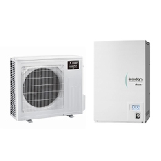 Immagine di Mitsubishi MINISPLIT R32 Sistema idronico composto da pompa di calore Inverter ECODAN 4 kW con HYDROBOX SMALL reversibile  SUZ-SWM40VA2+ERSD-VM2E