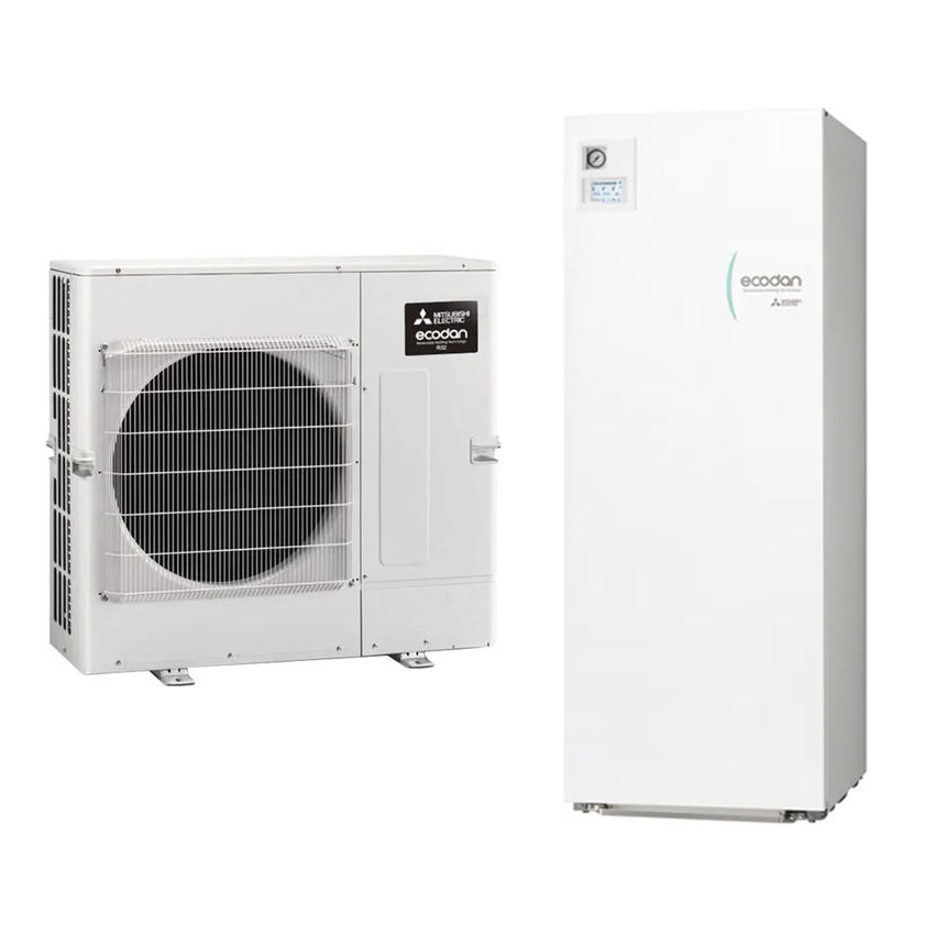 Immagine di Mitsubishi MINISPLIT R32 Sistema idronico composto da pompa di calore Inverter ECODAN 8 kW con HYDROTANK SMALL reversibile 200 litri SUZ-SWM80VA2+ERST20D-VM2E