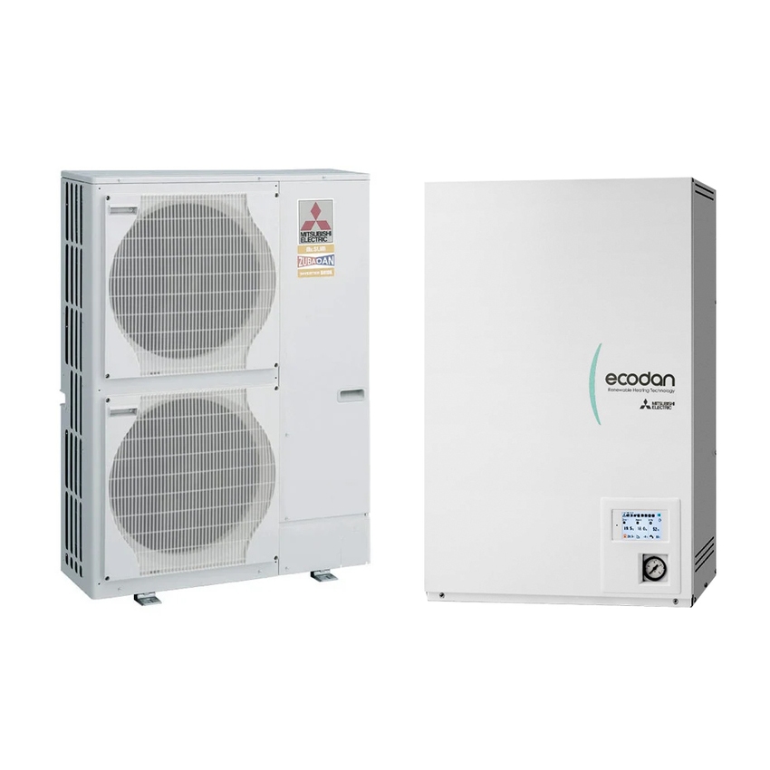 Immagine di Mitsubishi LARGE SPLIT Sistema idronico composto da pompa di calore Inverter ZUBADAN 23 kW trifase con HYDROBOX LARGE reversibile PUHZ-SHW230YKA2+ERSE-MEE