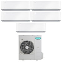 Immagine di Hisense ENERGY PRO X Climatizzatore a parete penta split inverter Wi-Fi bianco | unità esterna R32 12.5 kW unità interne 9000+9000+9000+9000+18000 BTU 5AMW125U4RTA+QH[25|25|25|25]XV3AG+QH[50]BV0AG
